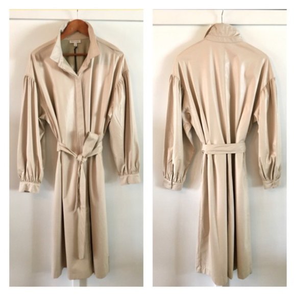 Prologue Long Sleeve Faux Leather Shirtdress - Picture 5 of 11